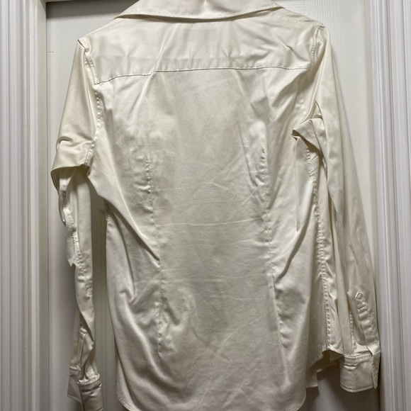 BANANA REPUBLIC WHITE COLLARED BLOUSE - Picture 2 of 4